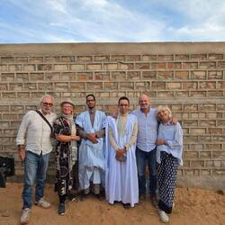 Ahmed in the middle, Ahmed Baba Hamboub his nephew next to me.