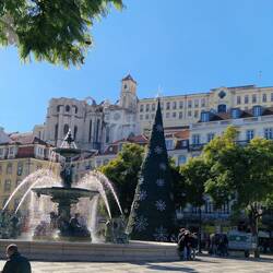 Ruined building and a lovely square