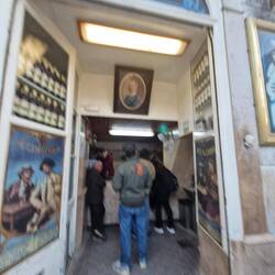 People inside the Ginjinha shop