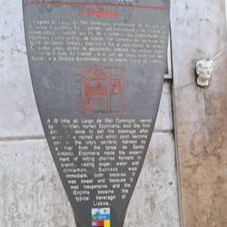 The sign outside the Ginjinha shop