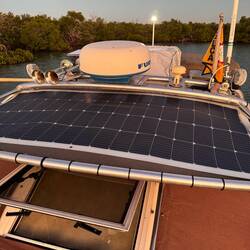 Solar panel did good today. 113 max watts out of a 200 watt panel. Total 520 watts.