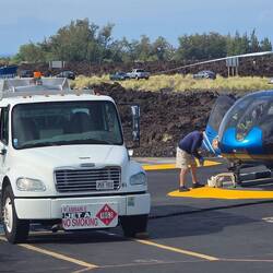 Auftanken unseres Helikopters