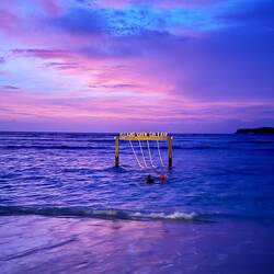 Turns out it isn't thigh deep - wade became swim!