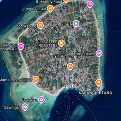 We're at the point on the west side of Gili Air