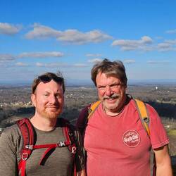 Matthew & I hiked up Sawnee Mountain
