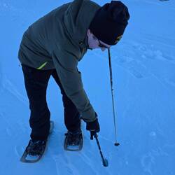 Schneetiefe, Dank den Schneeschuhen kein Problem