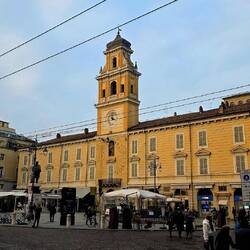Piazza Garibaldi, the political and social heart of Parma.
