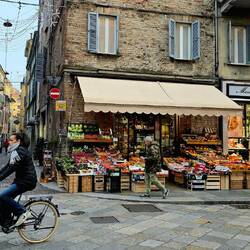 On the streets of Parma.