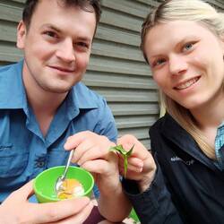 Tasting half hatched eggs 🤢