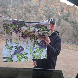 Tom's was frozen to the boat too!!! So funny