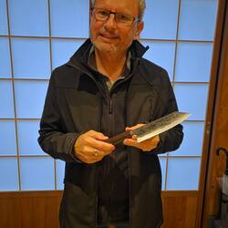 Craig's new knife, which we are not allowed to use