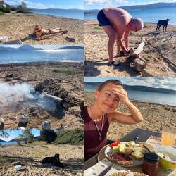 ..nur die Grillerei wird mit nassem Holz nichts, da werden nur Rauchwolken produziert..🤭🫣😁