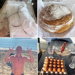 ..auch hier direkt am Strand werden gute Produkte geliefert..Eier aus Mani und lecker Sauerteig Brot