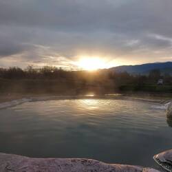 Die heißen Quellen sind bei den kühlen Temperaturen herrlich.