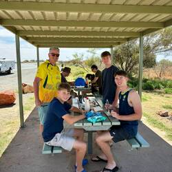 Roadside lunch stop, west of Wilcannia