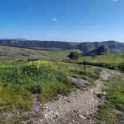 Fahrt durch das Hinterland von Gela nach Mazzarino