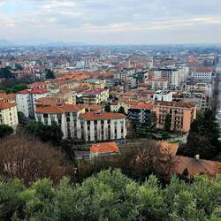 Bergamo seen from the ramparts at Porta San Giacomo.