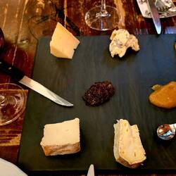 An excellent chese platter @ Osteria Donizetti.