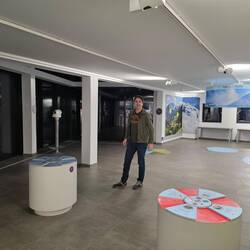 Abends in der Gletscherweltausstellung