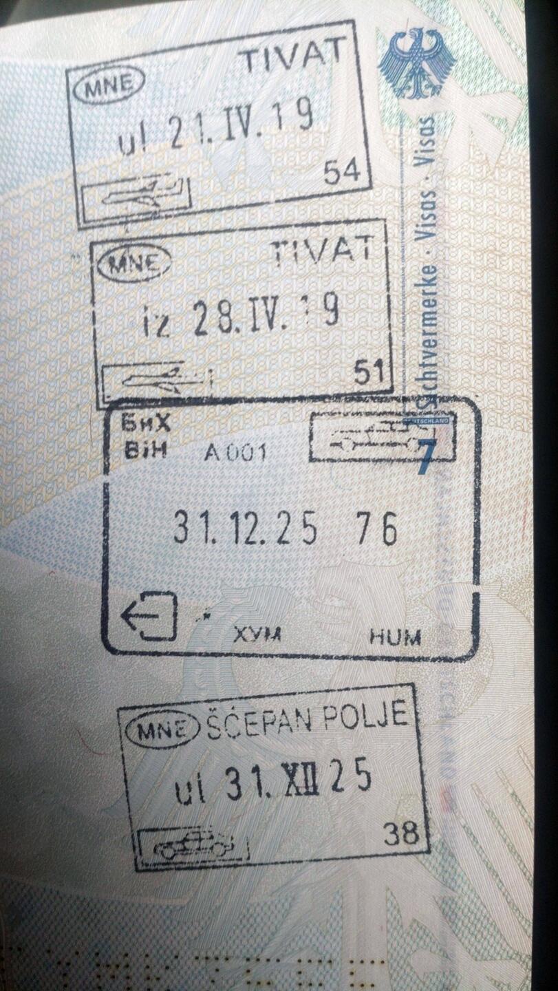 Ein-, Ausreisestempel