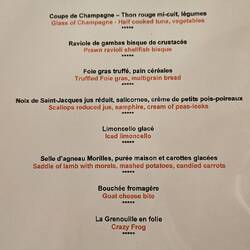 Silvester-Menue im "Le Frog"