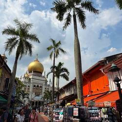 Always present was the prominent gleaming golden dome of Masjid Sultan, the Sultan Mosque.