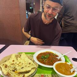 Tekka Hawker Centre curry and naan