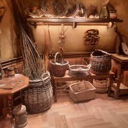 Inside one of the Hobbit Holes.