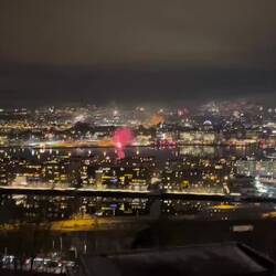 Fireworks at midnight