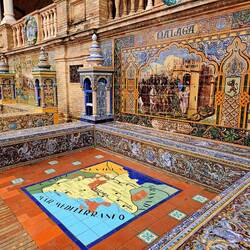 Closer view of a few alcove/bench areas