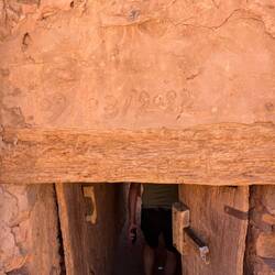 Door to the library, like all doors here 1,50m high