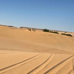 Our most exhilarating desert sand drive so far. Alone and lost!