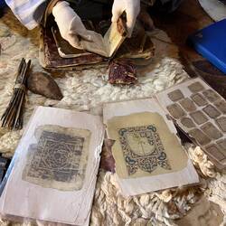 Artworks from the 10th century, stored in old rusty cupboards