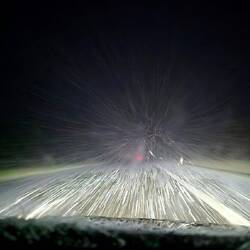 wilder Schneesturm auf der A14 🌬🌨