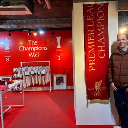 A much happier man at the Liverpool pop up store