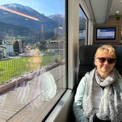 Bahnfahren in den Bergen macht Spaß