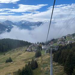 Die Wolken waren heute tief im Tal