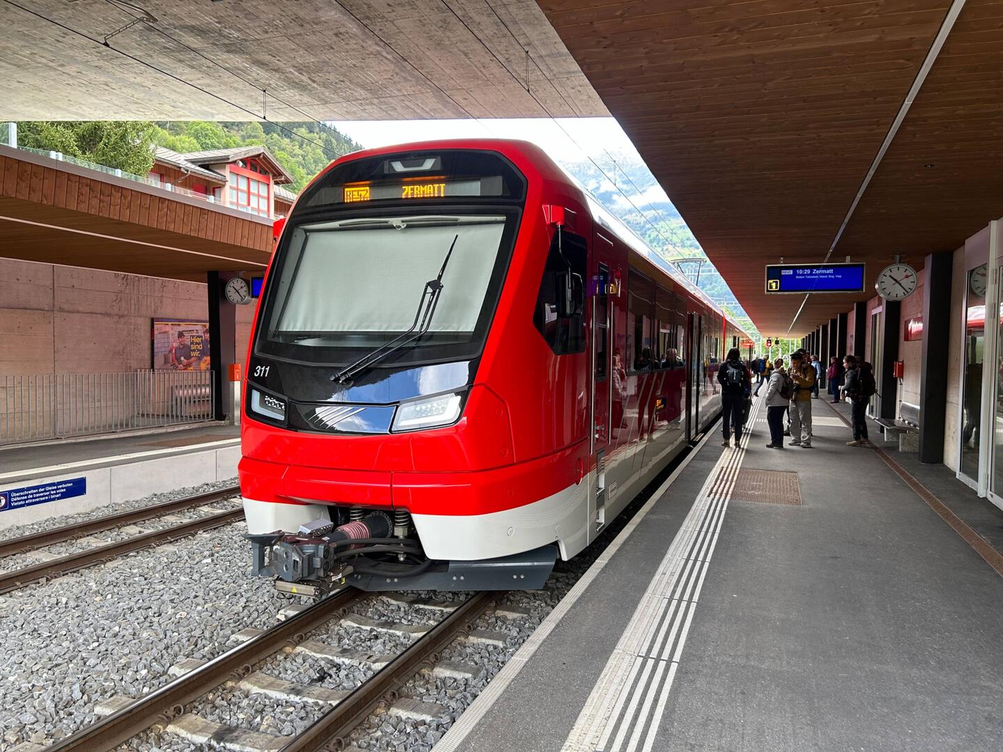 Der Zug war pünktlich