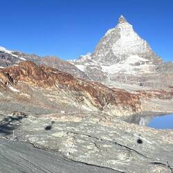 Blick aus der Seilbahn aufs Matterhorn