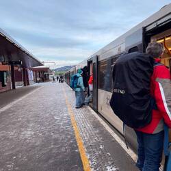 Getting on the train