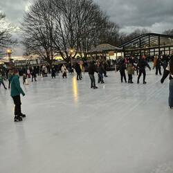 Ice skating in the palace grounds