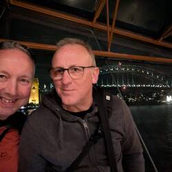 Views of the bridge and harbour in the opera house