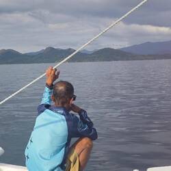 Kapitän macht Pause.