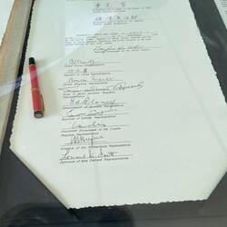 Richtige Unterzeichnung