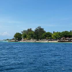 Pelangi Beach from the boat