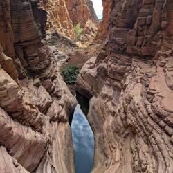 Eine Gumpe mit Wasser