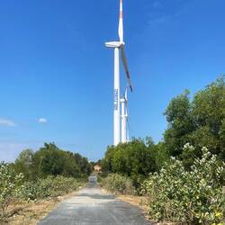 Amongst the giant turbines