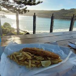 Fish&Chips zum Abendessen