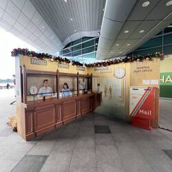 Nachbildung eines ehemaligen Postschalters