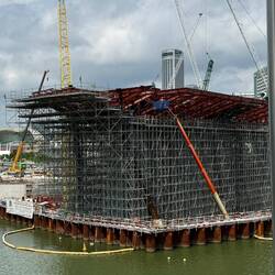 The float@Marina Bay Grandstand Baustelle